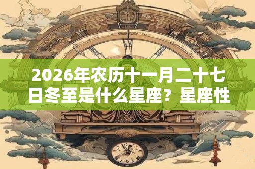 2026年农历十一月二十七日冬至是什么星座?星座性格如何? 2026年农历十一月二十七日冬至是什么星座?星座性格如何?