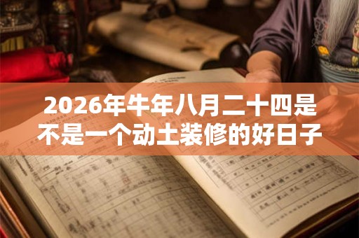 2026年牛年八月二十四是不是一个动土装修的好日子？
