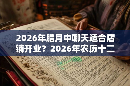 2026年腊月中哪天适合店铺开业？2026年农历十二月开业吉日