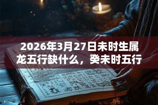 2026年3月27日未时生属龙五行缺什么，癸未时五行缺什么