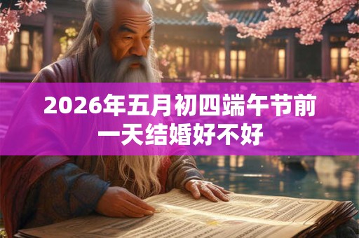 2026年五月初四端午节前一天结婚好不好