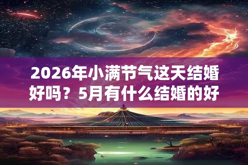 2026年小满节气这天结婚好吗？5月有什么结婚的好日子吗？