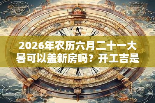 2026年农历六月二十一大暑可以盖新房吗？开工吉是有哪些？