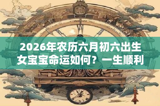 2026年农历六月初六出生女宝宝命运如何？一生顺利吗？