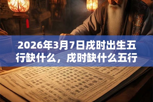 2026年3月7日戌时出生五行缺什么，戌时缺什么五行
