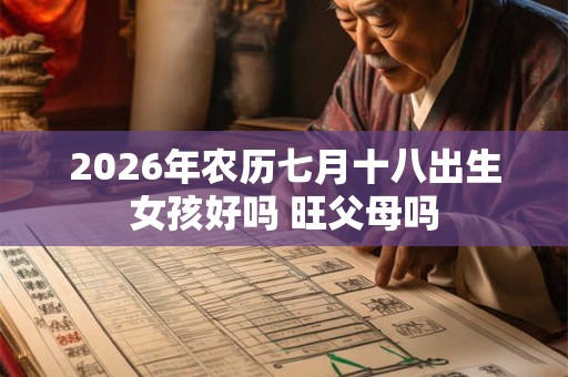 2026年农历七月十八出生女孩好吗 旺父母吗