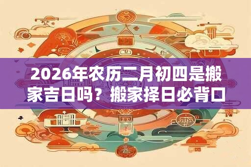 2026年农历二月初四是搬家吉日吗？搬家择日必背口诀