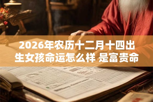 2026年农历十二月十四出生女孩命运怎么样 是富贵命吗