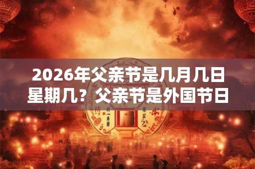 2026年父亲节是几月几日星期几?父亲节是外国节日吗? 2026年父亲节是几月几日星期几?父亲节是外国节日吗?