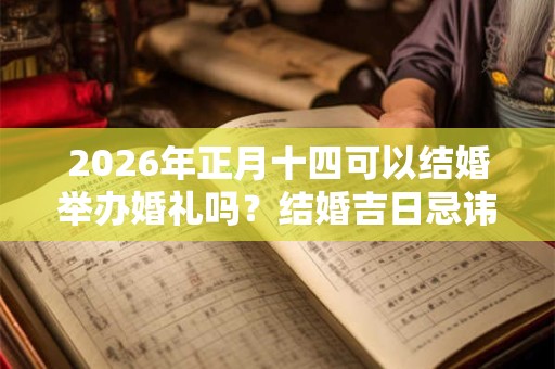 2026年正月十四可以结婚举办婚礼吗?结婚吉日忌讳什么? 2026年正月十四可以结婚举办婚礼吗?结婚吉日忌讳什么?