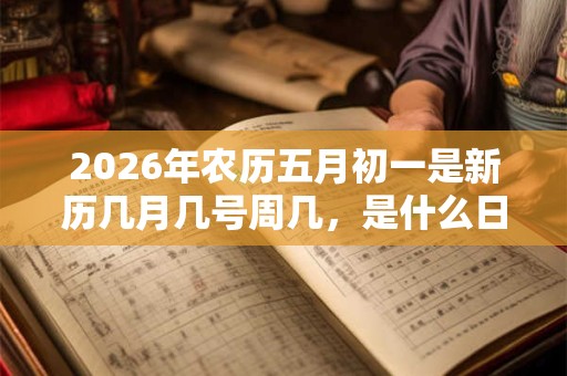 2026年农历五月初一是新历几月几号周几,是什么日子? 2026年农历五月初一是新历几月几号周几,是什么日子?
