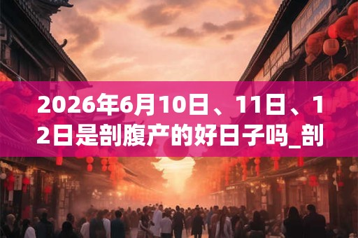 2026年6月10日、11日、12日是剖腹产的好日子吗_剖腹产可以吗 2026年6月10日、11日、12日是剖腹产的好日子吗_剖腹产可以吗