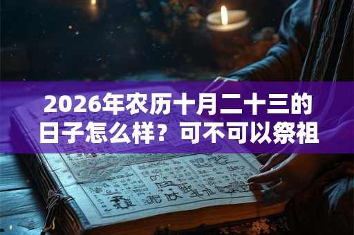 2026年农历十月二十三的日子怎么样？可不可以祭祖？