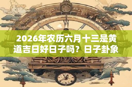 2026年农历六月十三是黄道吉日好日子吗?日子卦象好吗? 2026年农历六月十三是黄道吉日好日子吗?日子卦象好吗?