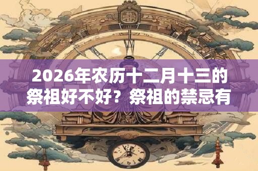 2026年农历十二月十三的祭祖好不好?祭祖的禁忌有哪些? 2026年农历十二月十三的祭祖好不好?祭祖的禁忌有哪些?