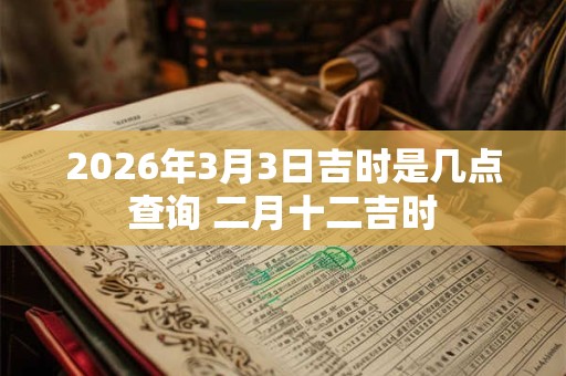 2026年3月3日吉时是几点查询 二月十二吉时