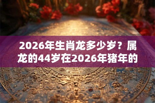 2026年生肖龙多少岁?属龙的44岁在2026年猪年的财富走势好不好? 2026年生肖龙多少岁?属龙的44岁在2026年猪年的财富走势好不好?