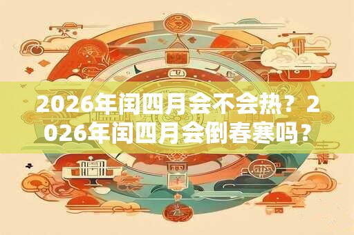 2026年闰四月会不会热?2026年闰四月会倒春寒吗? 2026年闰四月会不会热?2026年闰四月会倒春寒吗?