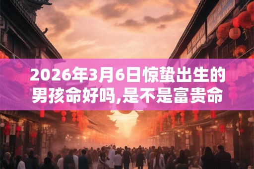 2026年3月6日惊蛰出生的男孩命好吗,是不是富贵命？