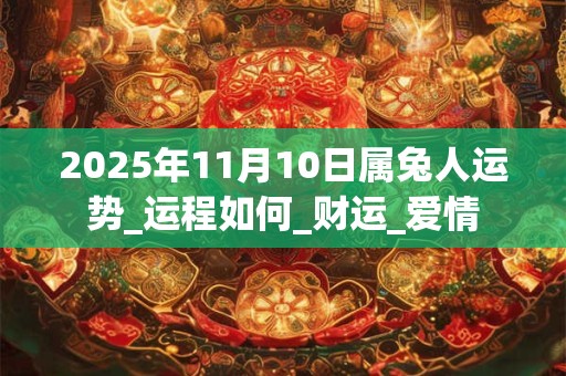 2025年11月10日属兔人运势_运程如何_财运_爱情 2025年11月10日属兔人运势_运程如何_财运_爱情