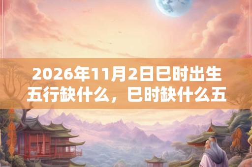 2026年11月2日巳时出生五行缺什么,巳时缺什么五行 2026年11月2日巳时出生五行缺什么,巳时缺什么五行