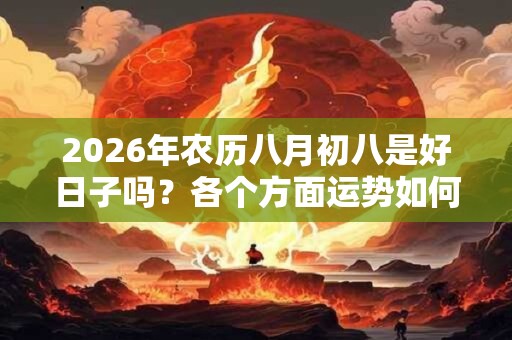 2026年农历八月初八是好日子吗?各个方面运势如何? 2026年农历八月初八是好日子吗?各个方面运势如何?