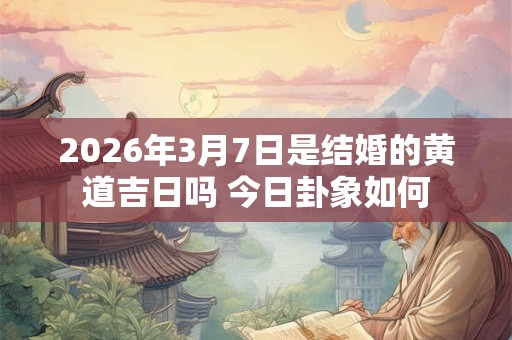 2026年3月7日是结婚的黄道吉日吗 今日卦象如何 2026年3月7日是结婚的黄道吉日吗 今日卦象如何