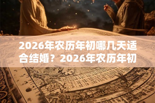 2026年农历年初哪几天适合结婚?2026年农历年初结婚吉日一览 2026年农历年初哪几天适合结婚?2026年农历年初结婚吉日一览