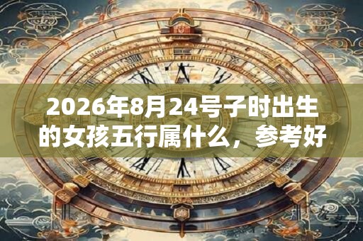 2026年8月24号子时出生的女孩五行属什么，参考好名有哪些