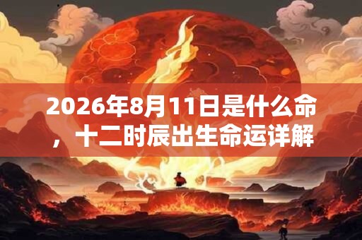 2026年8月11日是什么命,十二时辰出生命运详解 2026年8月11日是什么命,十二时辰出生命运详解