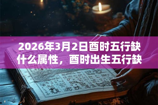 2026年3月2日酉时五行缺什么属性，酉时出生五行缺什么