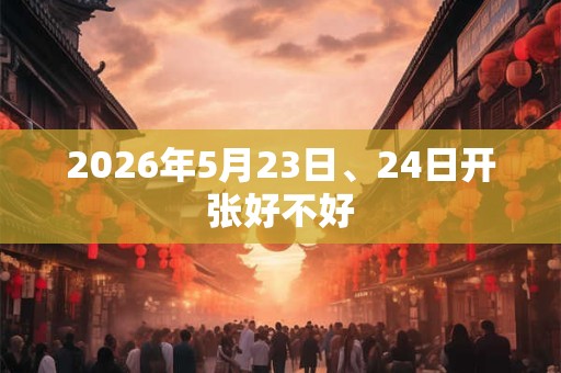 2026年5月23日、24日开张好不好 2026年5月23日、24日开张好不好
