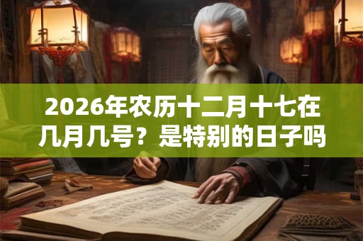 2026年农历十二月十七在几月几号？是特别的日子吗？