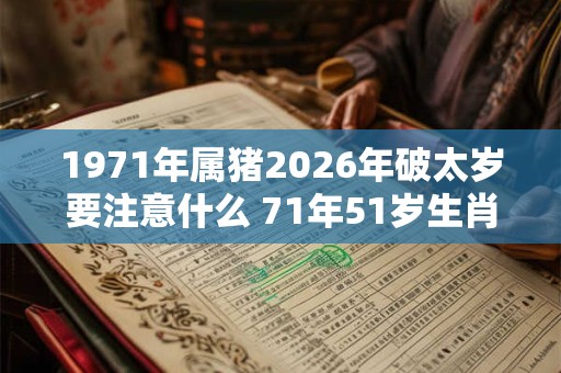 1971年属猪2026年破太岁要注意什么 71年51岁生肖猪逢虎年运势如何