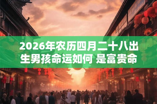 2026年农历四月二十八出生男孩命运如何 是富贵命吗