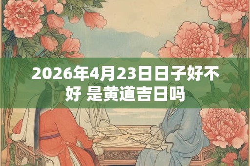 2026年4月23日日子好不好 是黄道吉日吗 2026年4月23日日子好不好 是黄道吉日吗