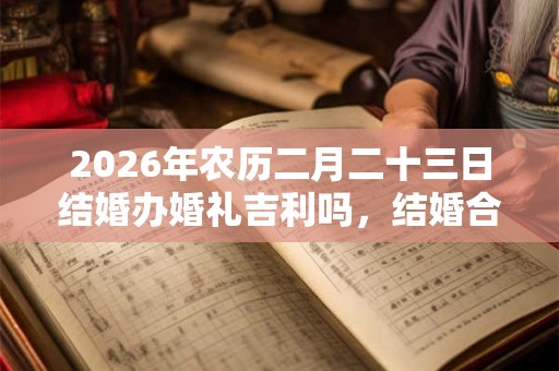 2026年农历二月二十三日结婚办婚礼吉利吗，结婚合适吗？