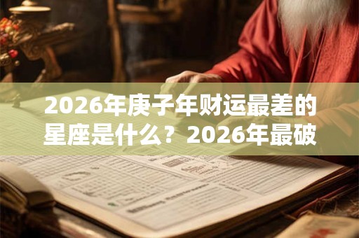 2026年庚子年财运最差的星座是什么?2026年最破财的星座 2026年庚子年财运最差的星座是什么?2026年最破财的星座