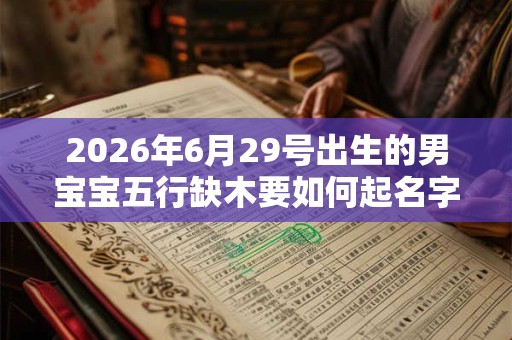 2026年6月29号出生的男宝宝五行缺木要如何起名字 2026年6月29号出生的男宝宝五行缺木要如何起名字