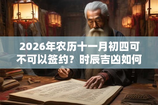 2026年农历十一月初四可不可以签约?时辰吉凶如何? 2026年农历十一月初四可不可以签约?时辰吉凶如何?