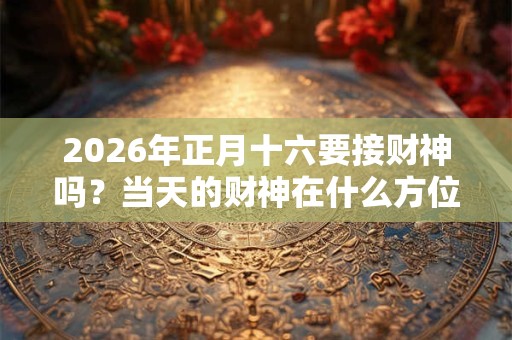 2026年正月十六要接财神吗？当天的财神在什么方位？