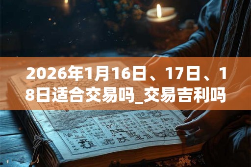 2026年1月16日、17日、18日适合交易吗_交易吉利吗