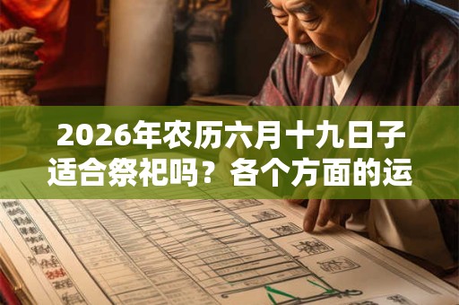 2026年农历六月十九日子适合祭祀吗？各个方面的运势？