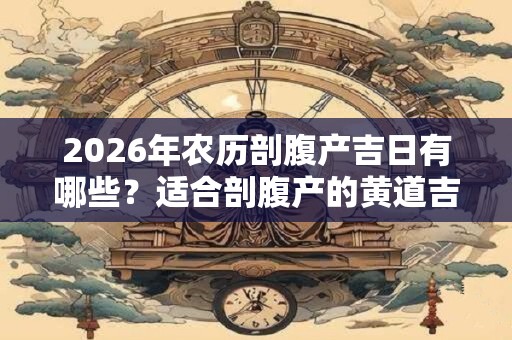 2026年农历剖腹产吉日有哪些？适合剖腹产的黄道吉日