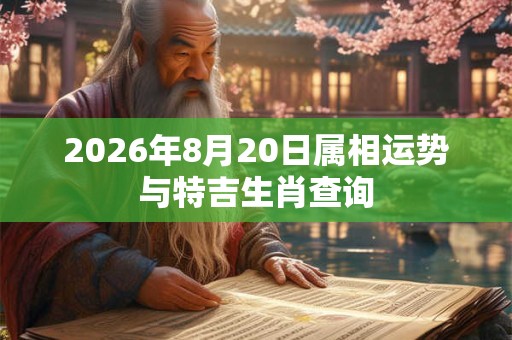 2026年8月20日属相运势与特吉生肖查询