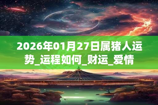 2026年01月27日属猪人运势_运程如何_财运_爱情