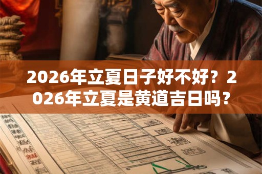 2026年立夏日子好不好?2026年立夏是黄道吉日吗? 2026年立夏日子好不好?2026年立夏是黄道吉日吗?