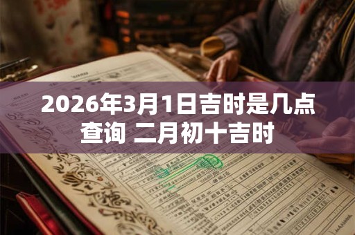 2026年3月1日吉时是几点查询 二月初十吉时