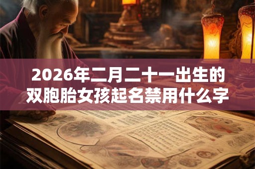 2026年二月二十一出生的双胞胎女孩起名禁用什么字，五行属什么