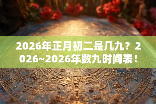 2026年正月初二是几九？2026~2026年数九时间表！